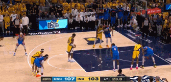 😣没顶住压力啊！马瑟林关键两罚全丢&步行者23秒落后4分无球权